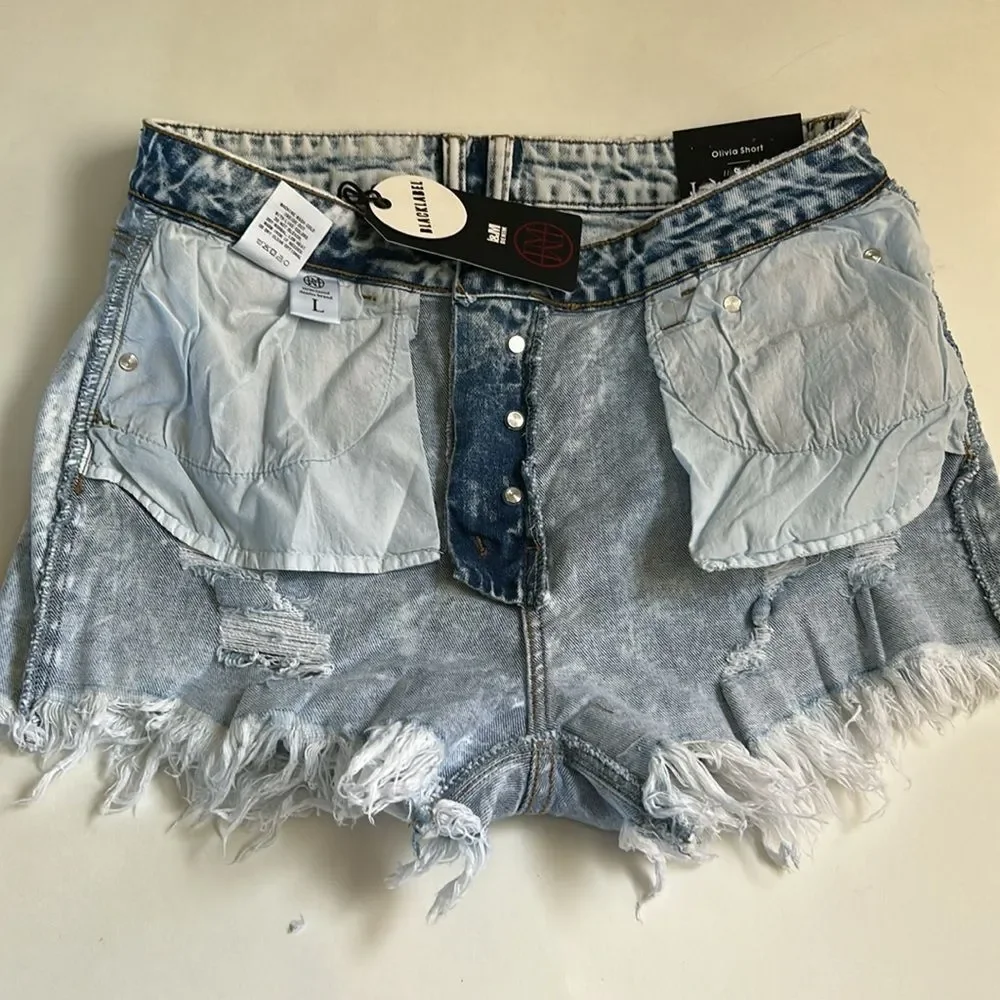 l&M Cut Off Lightwash Denim Shorts Large New - Picture 8 of 12